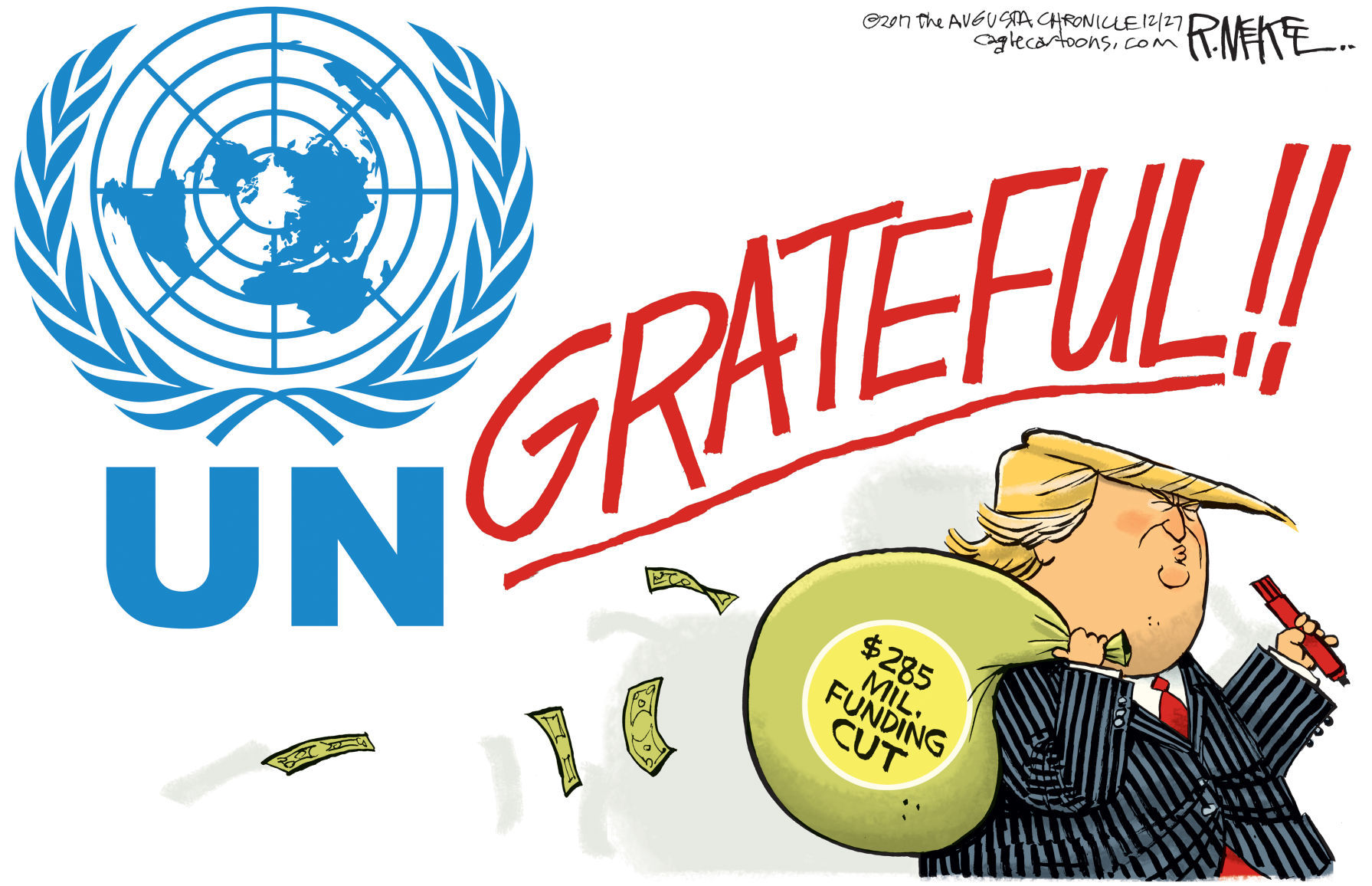 Ungrateful UN by Rick McKee, The Augusta Chronicle